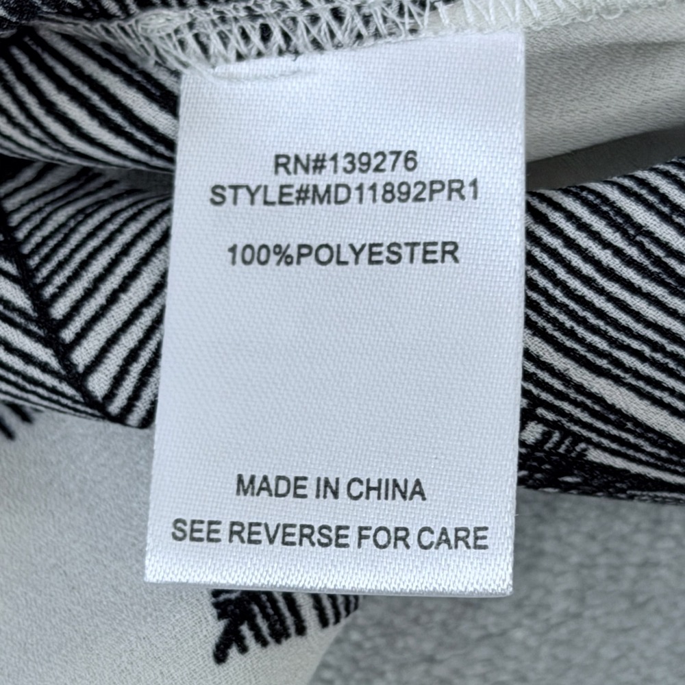 My Danielle Woman Top XXL Slip Over Cap Sleeves Black/White Palm Trees - Picture 10 of 14